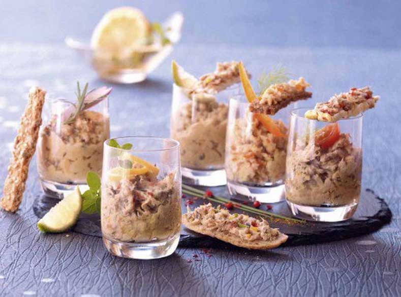 Verrines Rillette de Thon Fumé