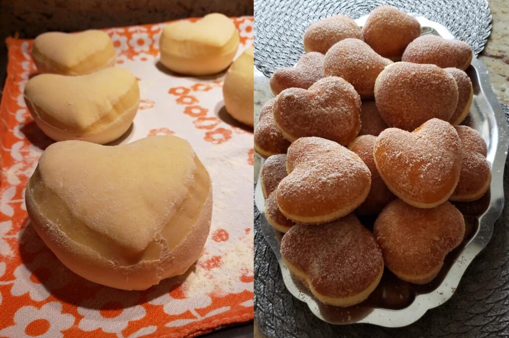 Beignets en forme de cœur de Grand-Mère