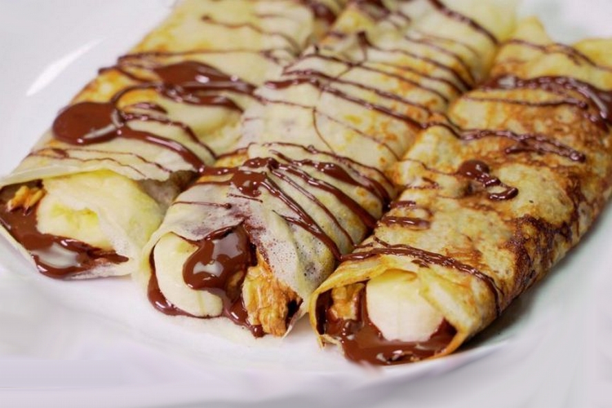 Crêpes banane et chocolat