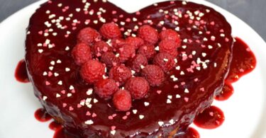 Gâteau aux framboises pour la Saint-Valentin