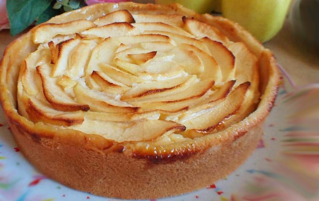 Tarte aux pommes à la crème pâtissière