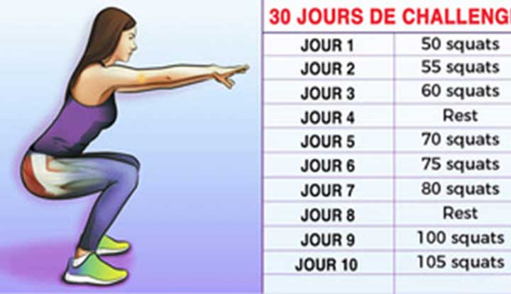 Un programme de 30 jours de squat pour des fesses sculptées et un corps de rêve